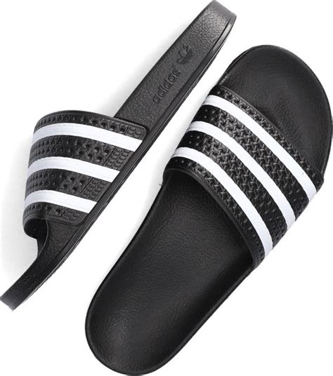 adidas slippers heren zwart wit|adidas heren slips.